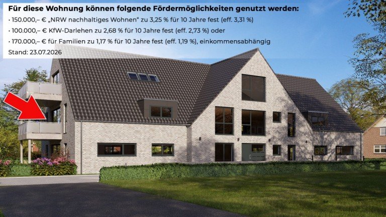 Startbild Borken Dachgeschosswohnung Neubau-Obergeschoss - stilvoll wohnen in Borkens Toplage