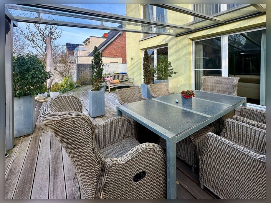 �berdachte Terrasse Doppelhaush�lfte Bocholt / Biemenhorst