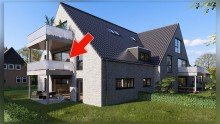 Balkon Neubauwohnung im Obergeschoss - modern, hell und durchdacht
