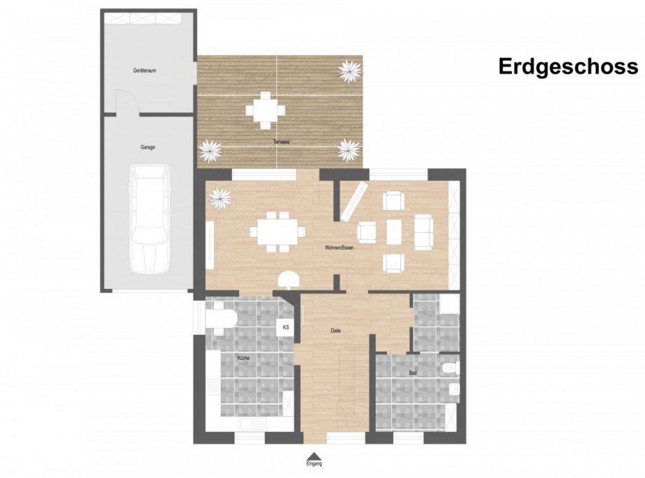 Erdgeschoss Doppelhaush�lfte Heiden