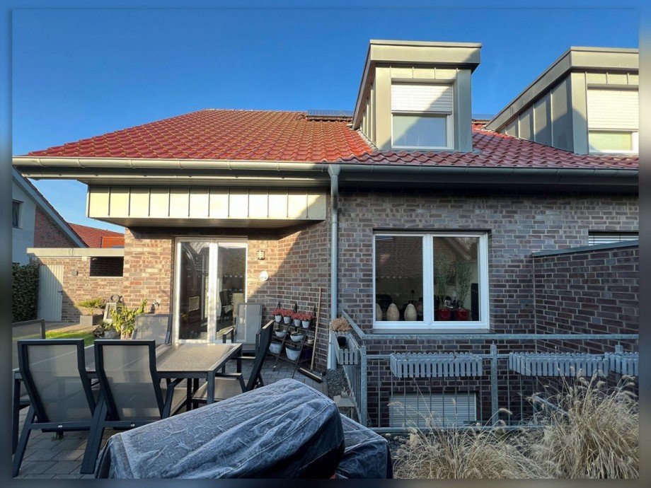R�ckansicht - Terrasse Doppelhaush�lfte Borken