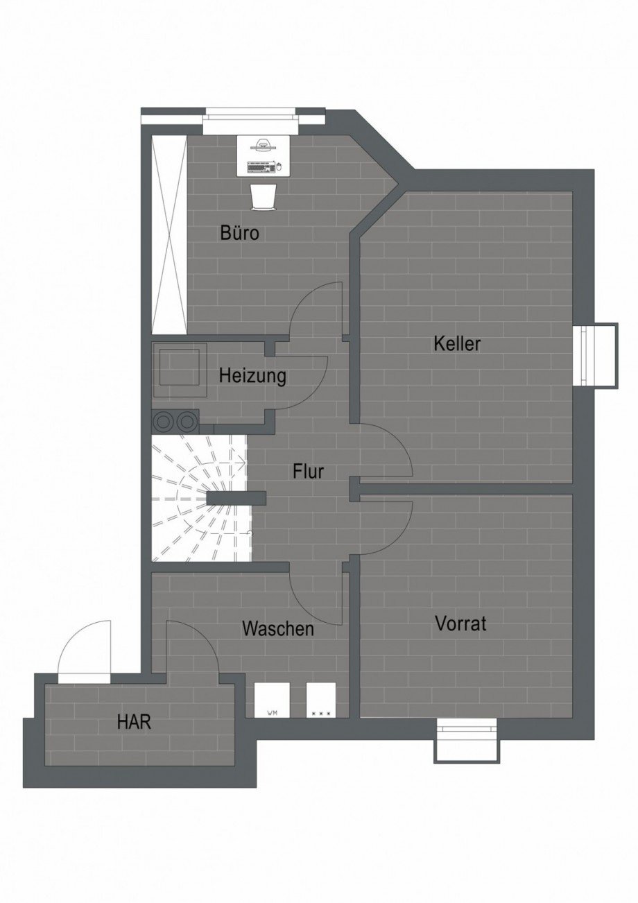 Kellergeschoss Doppelhaush�lfte Borken