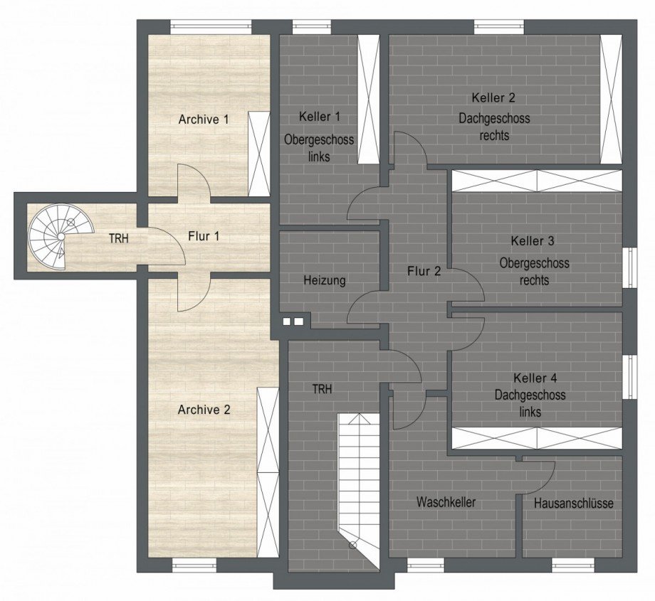 Kellergeschoss Dachgeschosswohnung Borken
