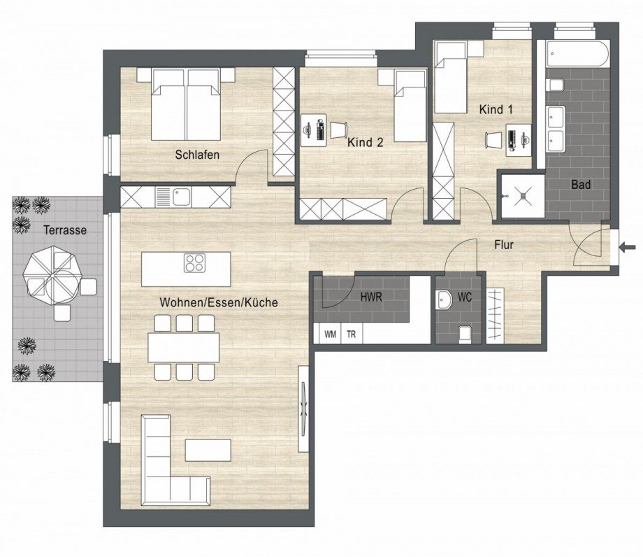 Erdgeschoss W3 Erdgeschosswohnung Borken