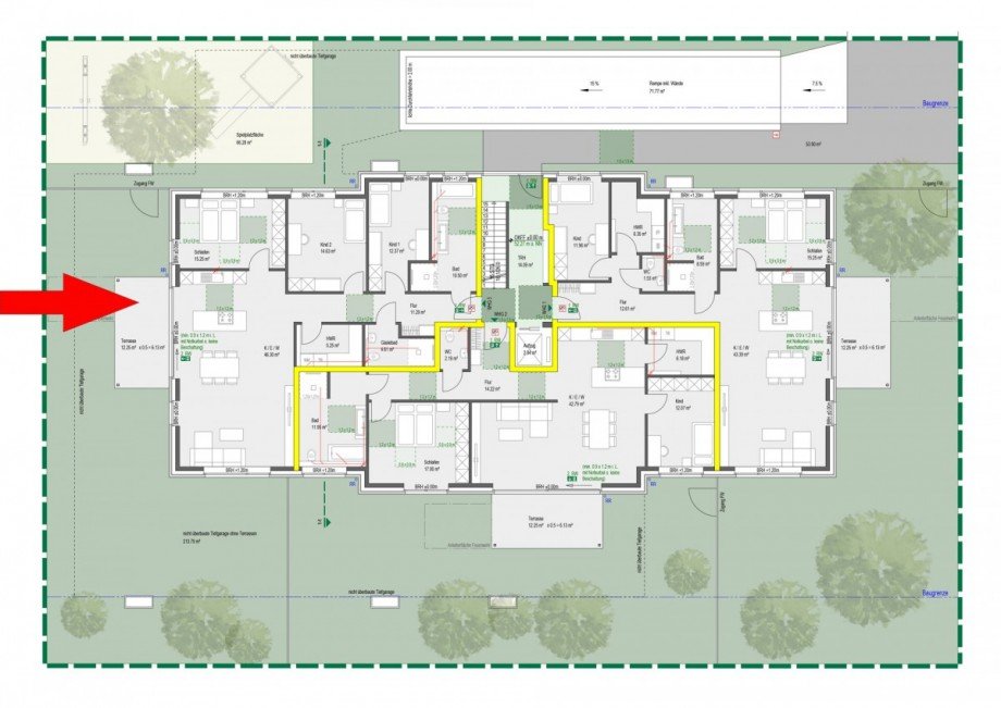 Erdgeschoss Lageplan Erdgeschosswohnung Borken