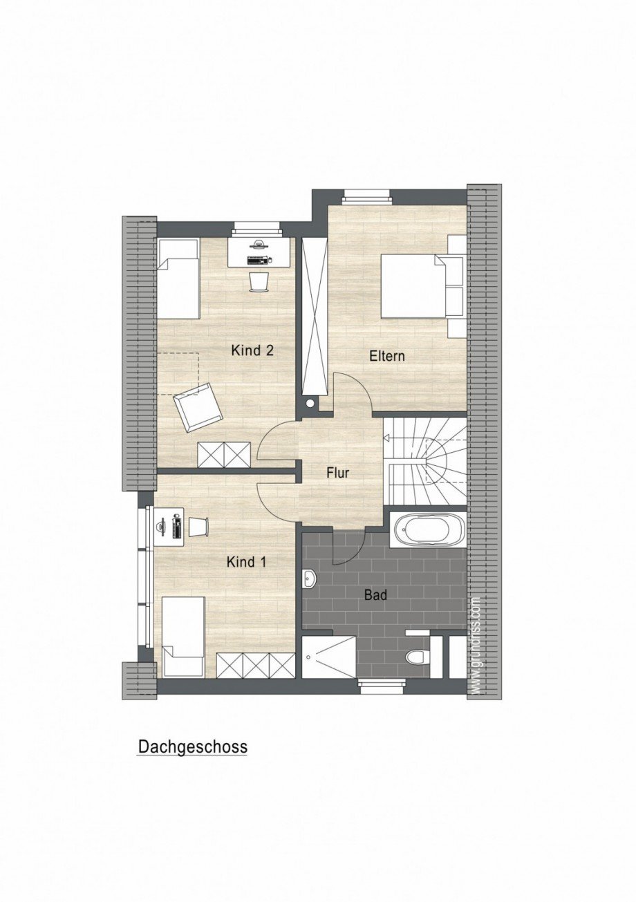 Dachgeschoss Einfamilienhaus Bocholt