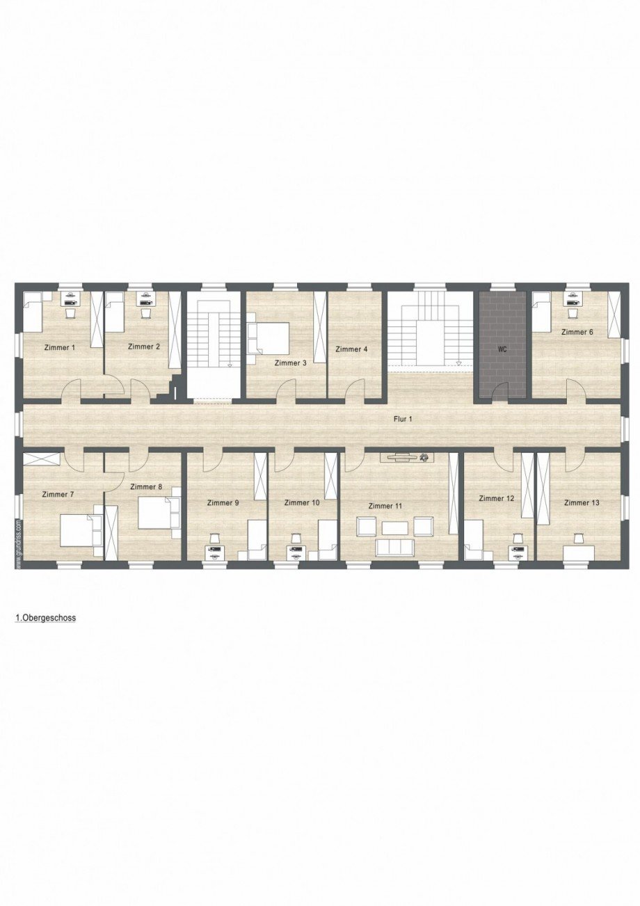 1. Obergeschoss B�rofl�che Borken